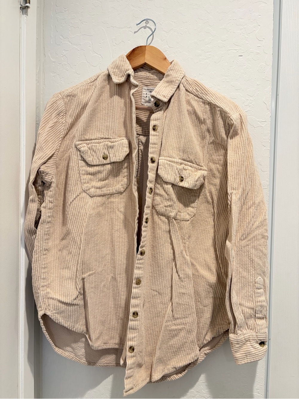 Billabong Beige Corduroy Utility Jacket